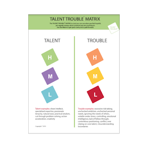 talent trouble matrix